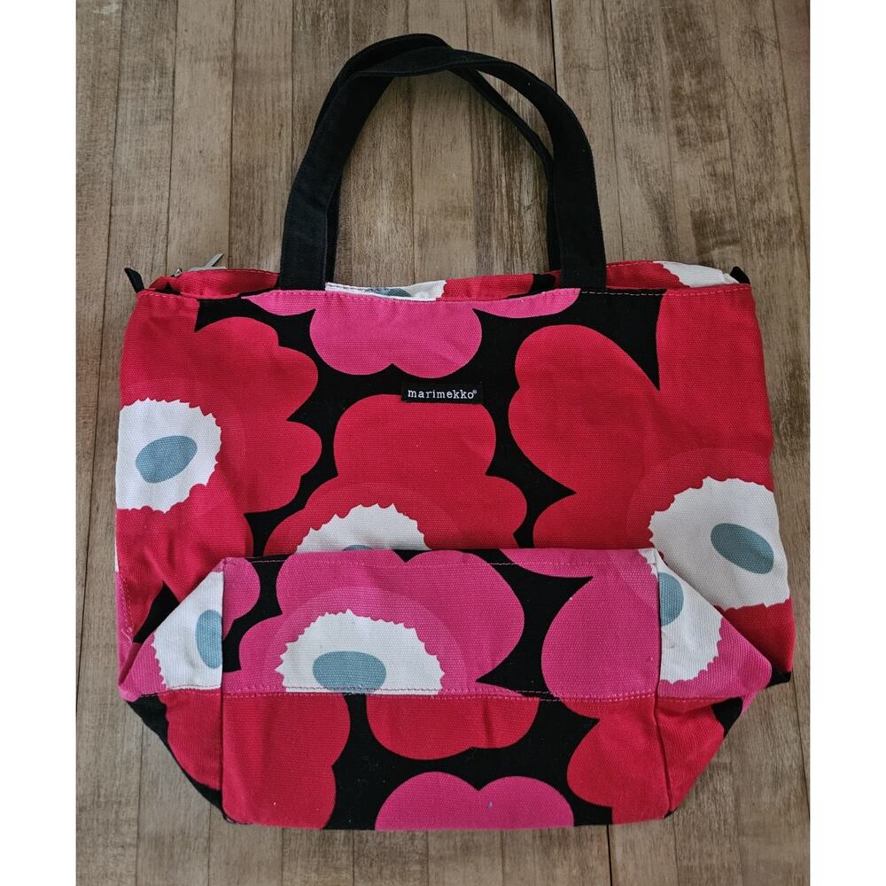 Marimekko Unikko Canvas Tote Bag Multicolor 13.8×17.7×5.9in